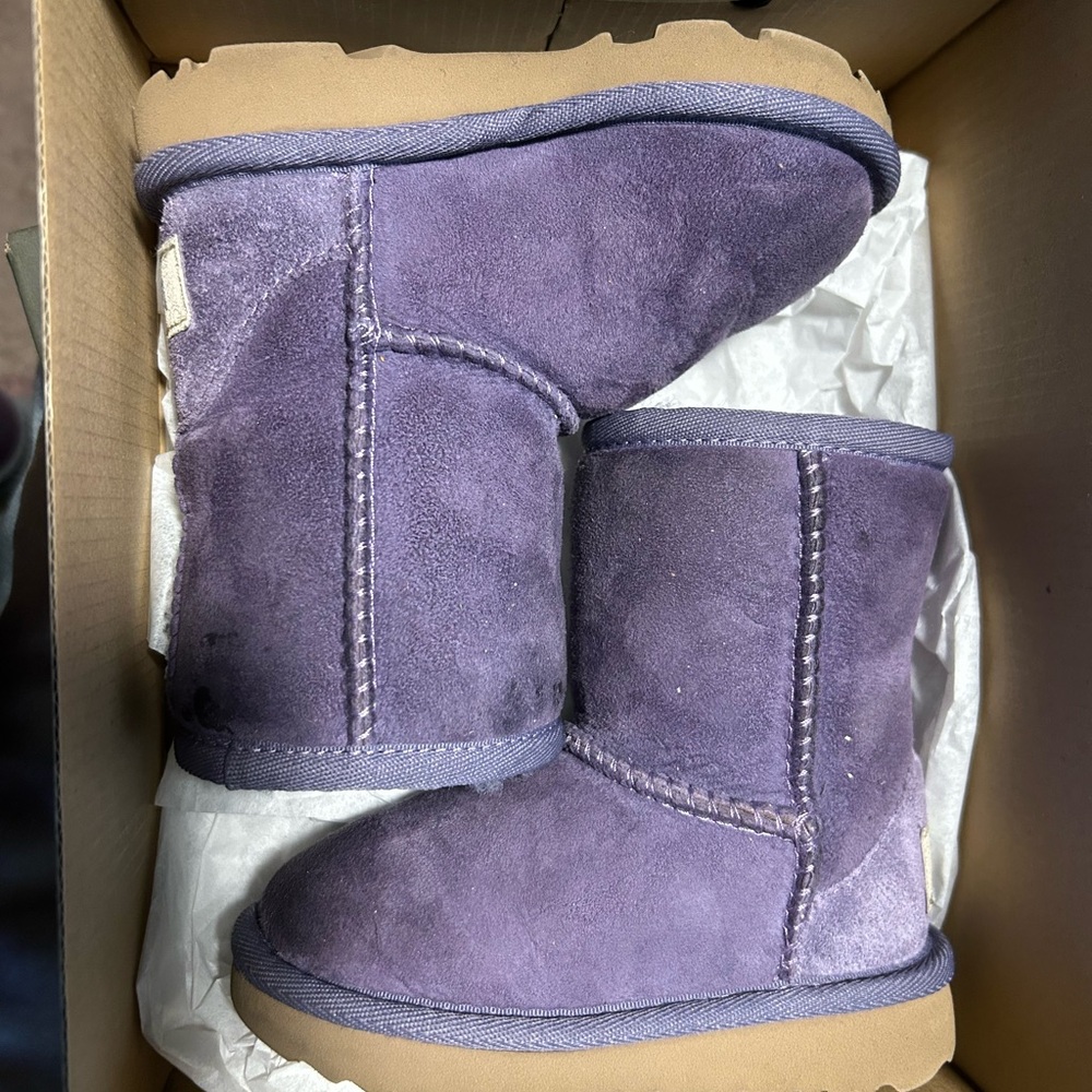 UGG Kids Purple Suede Boots